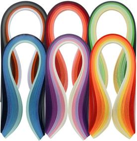 img 4 attached to 🌈 JUYA Multi-Color Quilling Strips Set - 600 Strips in 30 Vibrant Colors, Each Strip 39cm Long, 3mm Paper Width