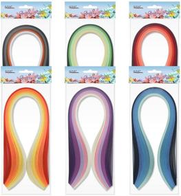 img 1 attached to 🌈 JUYA Multi-Color Quilling Strips Set - 600 Strips in 30 Vibrant Colors, Each Strip 39cm Long, 3mm Paper Width