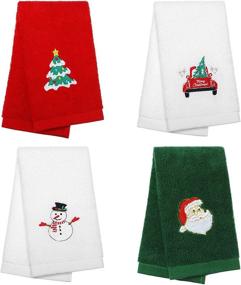 img 4 attached to Christmas Kitchen Decorative Dishcloth Supplies