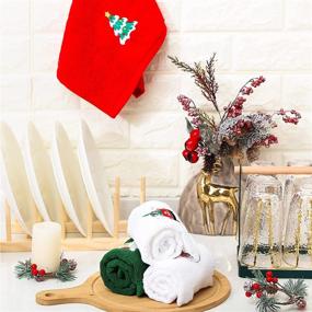 img 1 attached to Christmas Kitchen Decorative Dishcloth Supplies