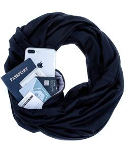 img 1 attached to 🧣 Infinity Hidden Women's Accessories for Scarves & Wraps by TRAVEL WAYPOINT GOODS