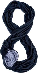 img 4 attached to 🧣 Infinity Hidden Women's Accessories for Scarves & Wraps by TRAVEL WAYPOINT GOODS