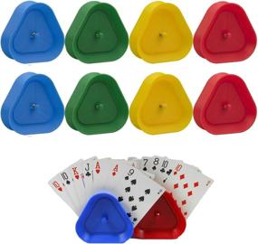 img 3 attached to 🃏 Hands-Free Poker Rack Holders - Set of 8, Triangle Shaped - Available in 4 Colors