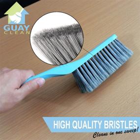 img 2 attached to 🧹 Guay Clean Brush and Dustpan Set - Heavy Duty Cleaning Tool Kit - Collects Dust Dirt Debris - Small & Lightweight for Home Kitchen Office Floor - Blue