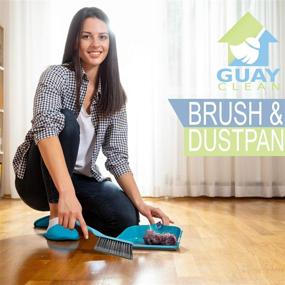 img 3 attached to 🧹 Guay Clean Brush and Dustpan Set - Heavy Duty Cleaning Tool Kit - Collects Dust Dirt Debris - Small & Lightweight for Home Kitchen Office Floor - Blue