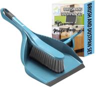 🧹 guay clean brush and dustpan set - heavy duty cleaning tool kit - collects dust dirt debris - small & lightweight for home kitchen office floor - blue logo