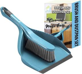 img 4 attached to 🧹 Guay Clean Brush and Dustpan Set - Heavy Duty Cleaning Tool Kit - Collects Dust Dirt Debris - Small & Lightweight for Home Kitchen Office Floor - Blue