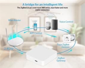 img 1 attached to 🏢 TEEKAR Tuya ZigBee Hub 3.0: Ultimate Control for 55 Smart Devices