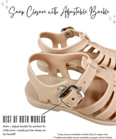 img 1 attached to Cute Copper Girls' Toddler Sandals: Stylish Flats for Little Feet