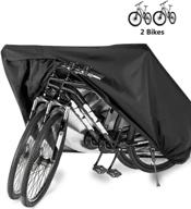 xxxl waterproof bike cover for 2 or 3 bicycles with safety lock holes - outdoor storage solution for beach cruiser and mountain bikes logo