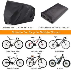 img 3 attached to XXXL Waterproof Bike Cover for 2 or 3 Bicycles with Safety Lock Holes - Outdoor Storage Solution for Beach Cruiser and Mountain Bikes