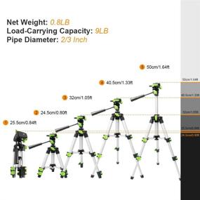 img 3 attached to 📷 Huepar TPD05 19.7" Lightweight Aluminum Tripod - Mini Portable Adjustable Tripod for Laser Level and Camera, with 3-Way Flexible Pan Head, Bubble Level, Quick Release Plate, and 1/4"-20 Screw Mount