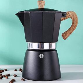 img 4 attached to ☕ Premium 6 Cup Stovetop Espresso Maker: Cuban Coffee Percolator Moka Pot, 10 oz Manual Brewer