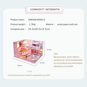 img 3 attached to CUTEBEE Dollhouse: Miniature Furniture, Dolls, Accessories, & Dollhouses for Fun & Movement!