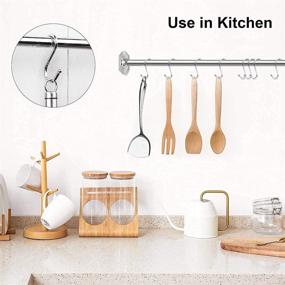 img 2 attached to Durable Hanging Stainless Steel Organizer for Kitchen and Bathroom