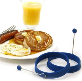 img 1 attached to Premium Norpro Silicone Pancake/Egg Rings - Set of 2