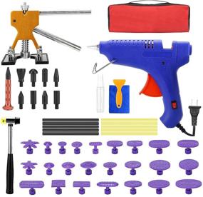 img 4 attached to Набор для удаления вмятин без покраски SILIVN - 50 инструментов для легкого и эффективного ремонта автомобильных вмятин, удаления царапин и града