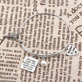 img 1 attached to Daughter-In-Law Bracelet: Marriage Bonded Us, Love Made You My Beloved Daughter - Perfect Gift for Brides-To-Be