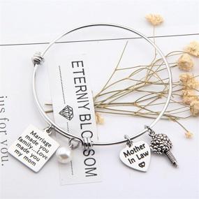 img 2 attached to Daughter-In-Law Bracelet: Marriage Bonded Us, Love Made You My Beloved Daughter - Perfect Gift for Brides-To-Be