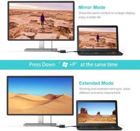 img 3 attached to Адаптер USB к HDMI VGA DVI - Конвертер USB 3.0 для нескольких мониторов - Поддерживает 2K Full HD 2048x1152 - Совместим с Windows 7/8/10, Mac OS X и другими