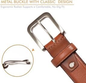 img 2 attached to Leather Belts Men Ratchet Waistline Men's Accessories