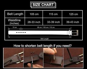 img 1 attached to Leather Belts Men Ratchet Waistline Men's Accessories