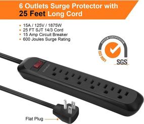 img 3 attached to Suraielec Protector Extension Protection Mountable Power Strips & Surge Protectors for Power Strips