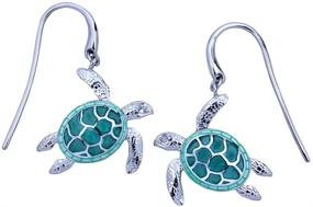 img 2 attached to Guy Harvey Enameled Earrings Sterling