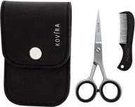 kovira beard and mustache scissors with comb - 4.5 inch/11.43cm scissor length - japanese stainless steel sharp blades - precise facial hair trimming, grooming, shaping & manscaping logo