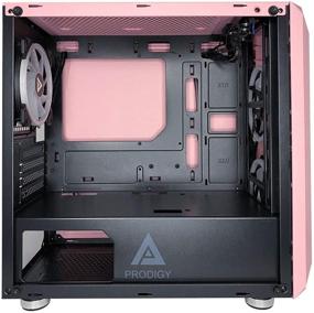 img 1 attached to Apevia PRODIGY-PK Micro-ATX Gaming Case: Tempered Glass, RGB Fans, Pink Frame - USB3.0/USB2.0/Audio Ports