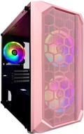 apevia prodigy-pk micro-atx gaming case: tempered glass, rgb fans, pink frame - usb3.0/usb2.0/audio ports logo