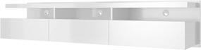 img 1 attached to 📺 Modern White 71.25" Floating Entertainment Center by Manhattan Comfort - 3 Drawers