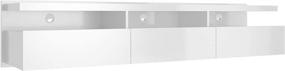 img 2 attached to 📺 Modern White 71.25" Floating Entertainment Center by Manhattan Comfort - 3 Drawers