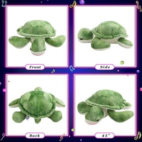 img 1 attached to 🐢 Glow Guards 14’’ Light-Up Musical Sea Turtle Stuffed Plush Toy - Singing Lullabies, LED Night Lights - Perfect Birthday Gift for Toddler Kids