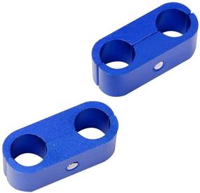 img 2 attached to 🔵 EASYBERG Aluminum Spark Plug Wire Separator Kit, 7mm 8mm 9.5mm Engine Spark Plug Wire Divider for SBC 350 Looms (Blue)