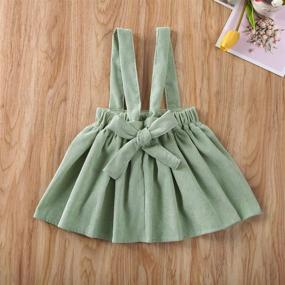 img 2 attached to 👧 Mubineo Girls' Corduroy Suspender Overall - Clothing and Skirts & Skorts for Toddlers