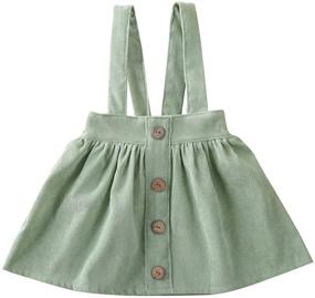 img 4 attached to 👧 Mubineo Girls' Corduroy Suspender Overall - Clothing and Skirts & Skorts for Toddlers