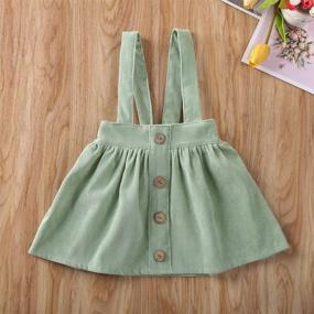 img 3 attached to 👧 Mubineo Girls' Corduroy Suspender Overall - Clothing and Skirts & Skorts for Toddlers