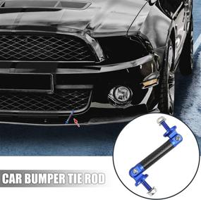 img 3 attached to X AUTOHAUX Car Adjustable Front Bumper Lip Splitter Support Rod Carbon Fiber Pattern Blue