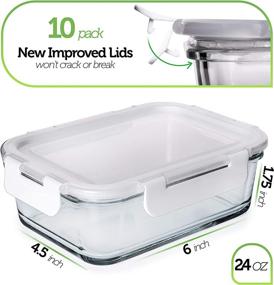 img 3 attached to 🍱 Prep Naturals Glass Food Storage Containers with Lids - 24 Ounce (20 Pack) - Meal Prep Containers - Storage Containers - Lunch Containers