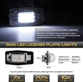 img 3 attached to 🚗 VIPMOTOZ LED License Plate Light Assembly Replacement For Ford Escape Mercury Mariner Mazda Miata MX-5 Protégé MPV Tribute - 6000K Diamond White, 2-Pieces