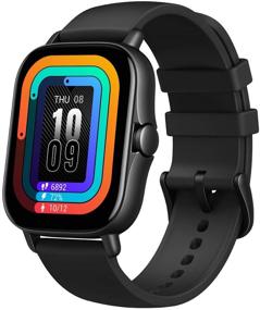 img 4 attached to 💪 Amazfit GTS 2 Smartwatch with Alexa, GPS, and Fitness Tracking - Men's and Women's Waterproof Watch for Android and iPhone with 7-Day Battery Life, 90 Sports Modes, Blood Oxygen Monitoring, and Heart Rate Tracker (Black)