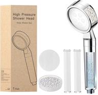 🚿 high pressure handheld showerhead with filter - water saving, chlorine & fluoride removal, dry hair & skin improvement, rust & dust purification, includes 1 replacement filter logo