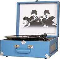 🎵 crosley cr6253a-be антология винтажный 3-х скоростной складной проигрыватель с функцией bluetooth, при участии the beatles логотип