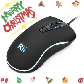 img 3 attached to Rii RM105: Wired Mouse with Colorful RGB Backlit, 2400 DPI, Ergonomic Design - Perfect for Windows PC, Laptop, Desktop, Notebook, Chromebook! (1 Pack)