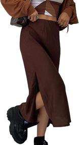 img 2 attached to Fashion Elegant Bodycon Shopping Q Brown Women's Clothing in Skirts