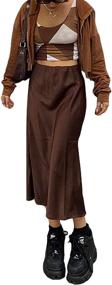 img 3 attached to Fashion Elegant Bodycon Shopping Q Brown Women's Clothing in Skirts