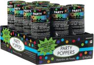🎉 amscan multicolor party poppers, pack of 12, 4-inch size logo