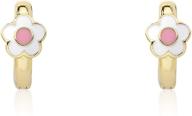 👂 little miss twin stars 14k gold-plated huggy earring for sensitive ears - hypoallergenic & nickel free kids' earrings logo