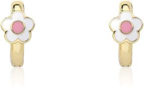 img 4 attached to 👂 Little Miss Twin Stars 14k Gold-Plated Huggy Earring for Sensitive Ears - Hypoallergenic & Nickel Free Kids' Earrings